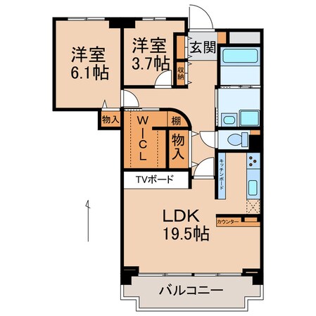 チサンマンション紀ノ川の物件間取画像